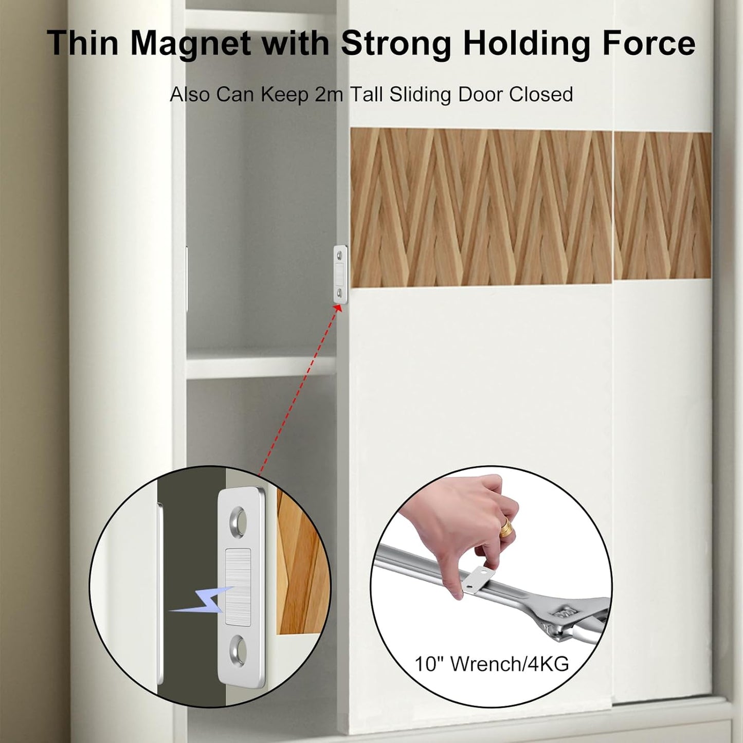 Ultra-Thin Self-Adhesive Magnetic Cabinet Door Catch (1 Set)