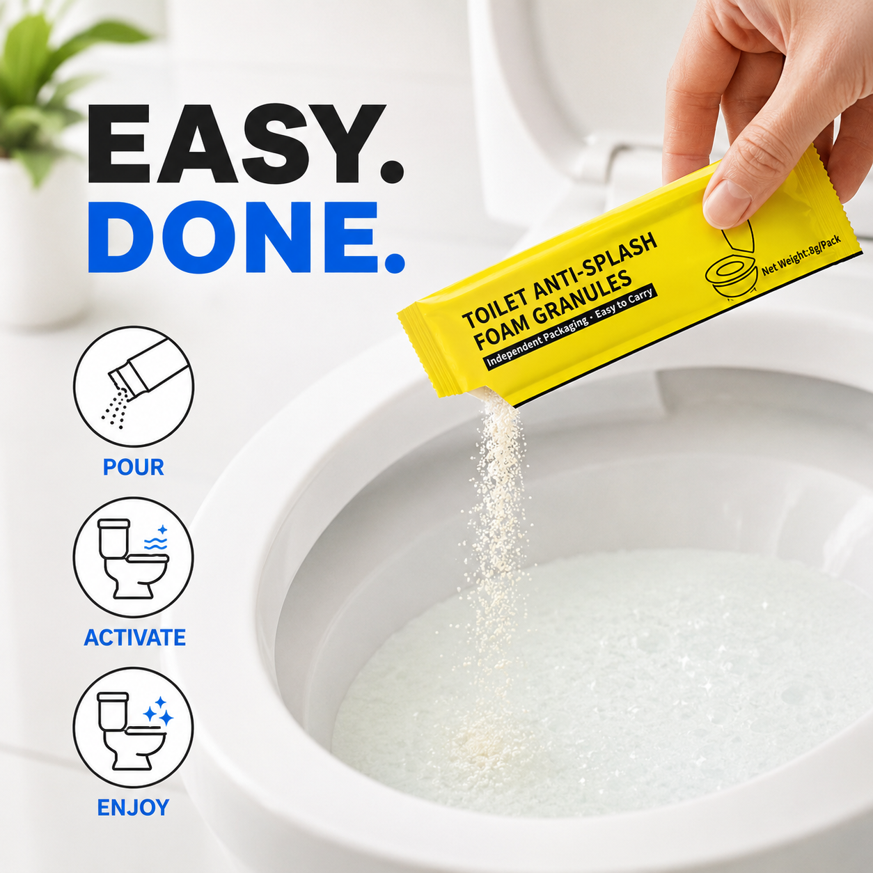 Toilet Splash-Guard Granules (8 PCS)