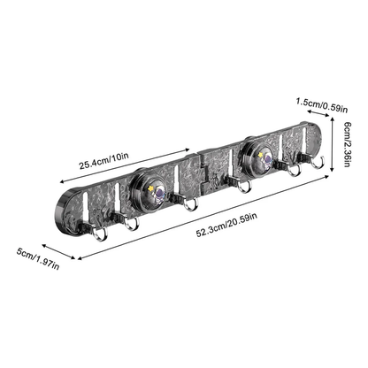 Foldable Suction Corner Multi-Hook Rack