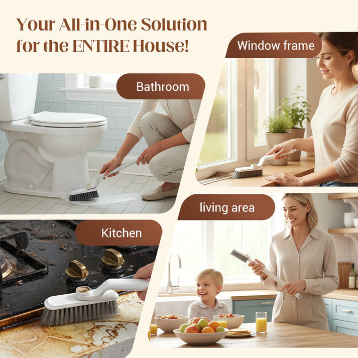 Multi-Function Rotating Hard Bristle Cleaning Brush