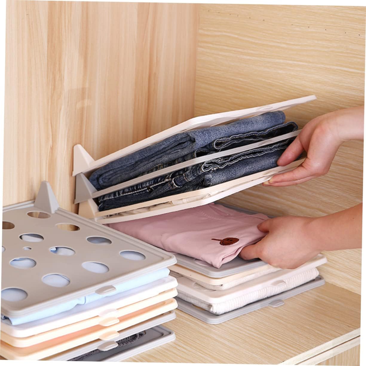 Folder Clothes Organizer Wardrobe Dividers（5 PCS )