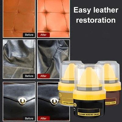 Leather Repair Cream & Shoe Polish – Restores Color, Waterproofs & Nourishes