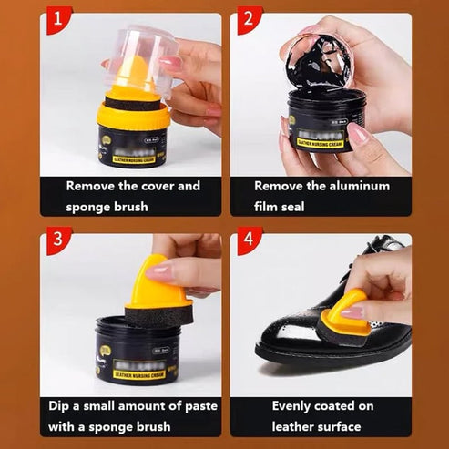 Leather Repair Cream & Shoe Polish – Restores Color, Waterproofs & Nourishes