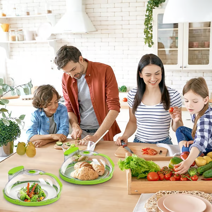Microwave Food Cover with Built-In Steamer