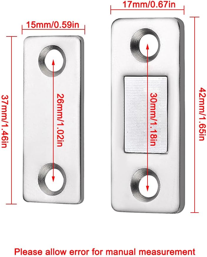 Ultra-Thin Self-Adhesive Magnetic Cabinet Door Catch (1 Set)