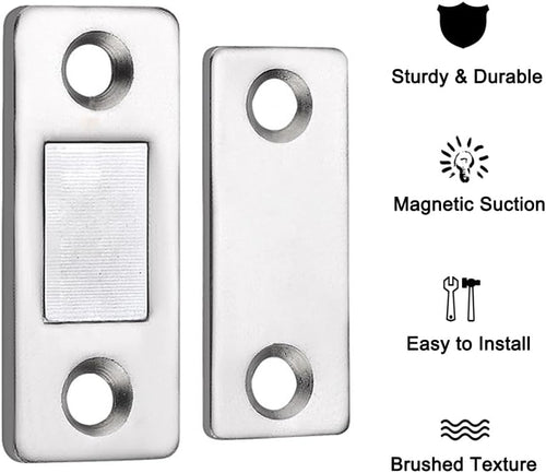 Ultra-Thin Self-Adhesive Magnetic Cabinet Door Catch (1 Set)