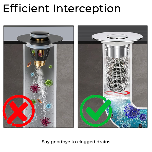 Sink Drain Strainer with Removable Stainless Steel Basket PRO