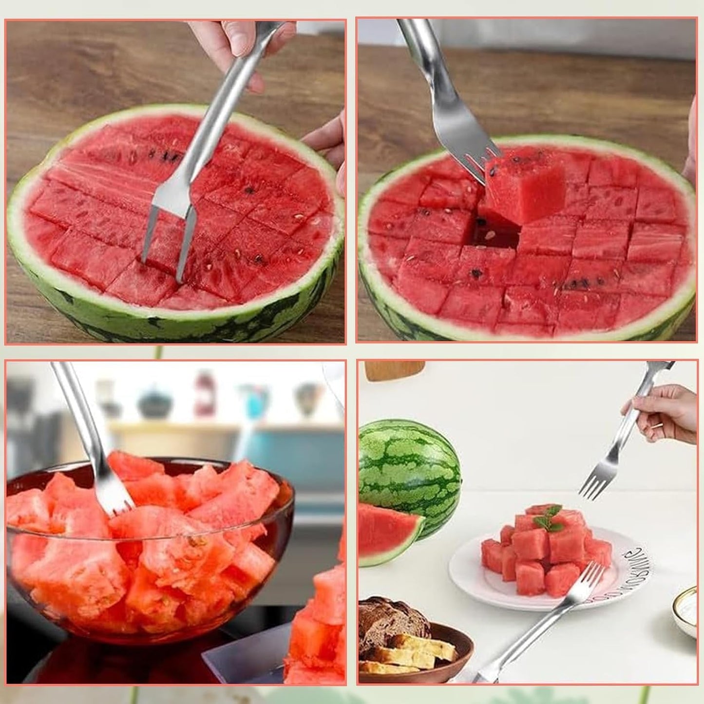2-in-1 Watermelon Cutter and Fork PRO
