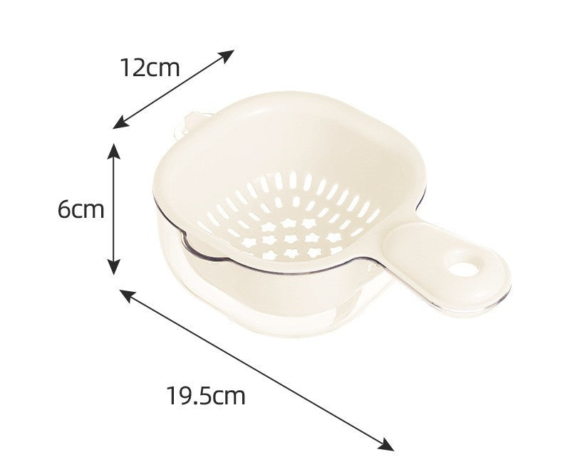Colander Double-Layer Fruit Cleaning Bowl