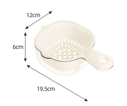 Colander Double-Layer Fruit Cleaning Bowl