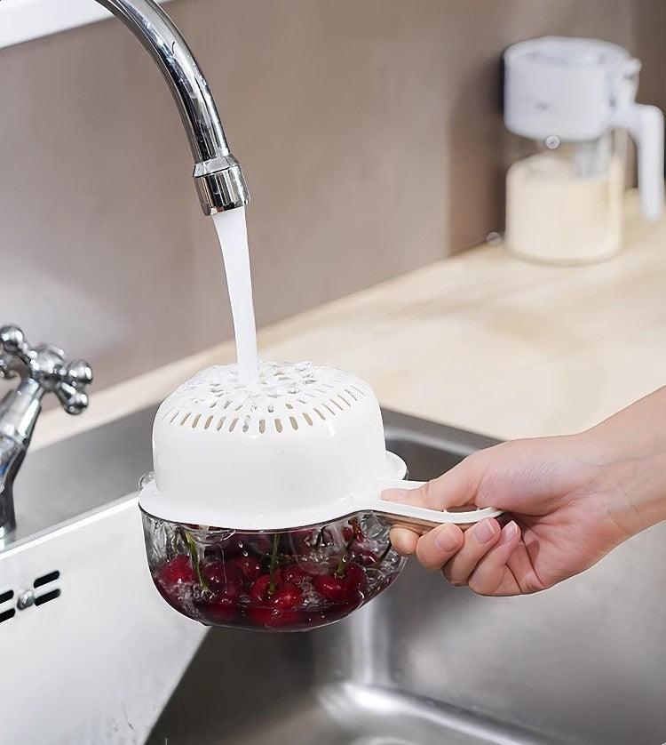 Colander Double-Layer Fruit Cleaning Bowl
