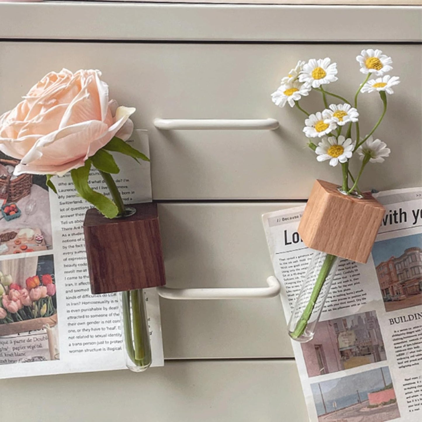 Fridge Magnet Planters – DIY Flower Arrangement for Kitchen Decor