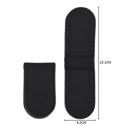 Faux Leather Magnetic Money Clip Wallet