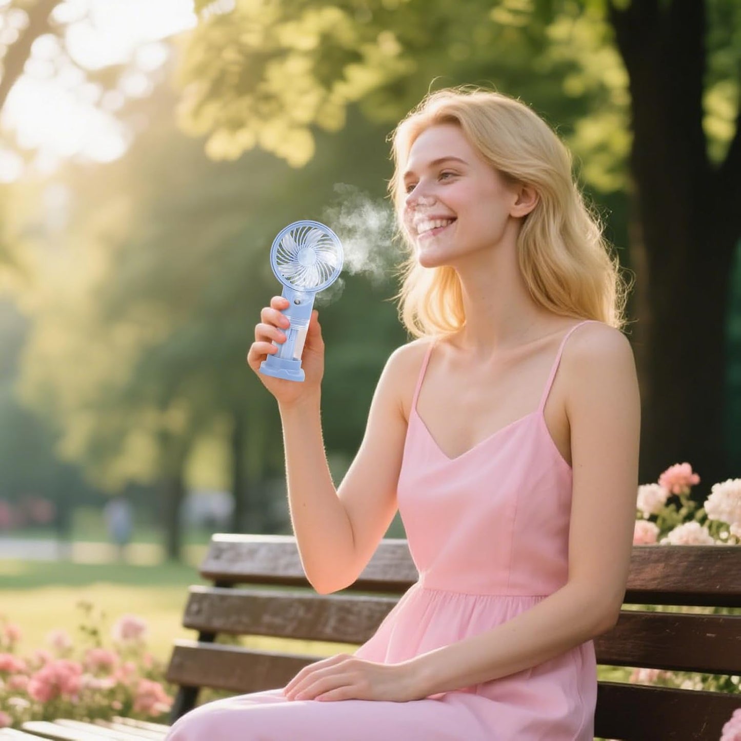 Rechargeable Portable Mist Cooler Water Fan