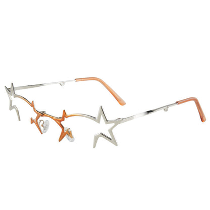 Futuristic Y2K Foldable Metal glasses