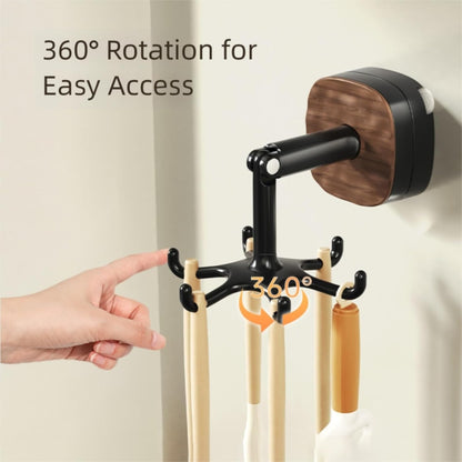 Kitchen Rotating Suction Cup Hook Wall-Mounted Storage Rack
