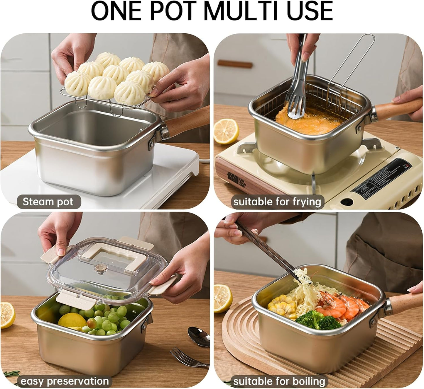 Portable Outdoor Stainless Steel Deep Fryer