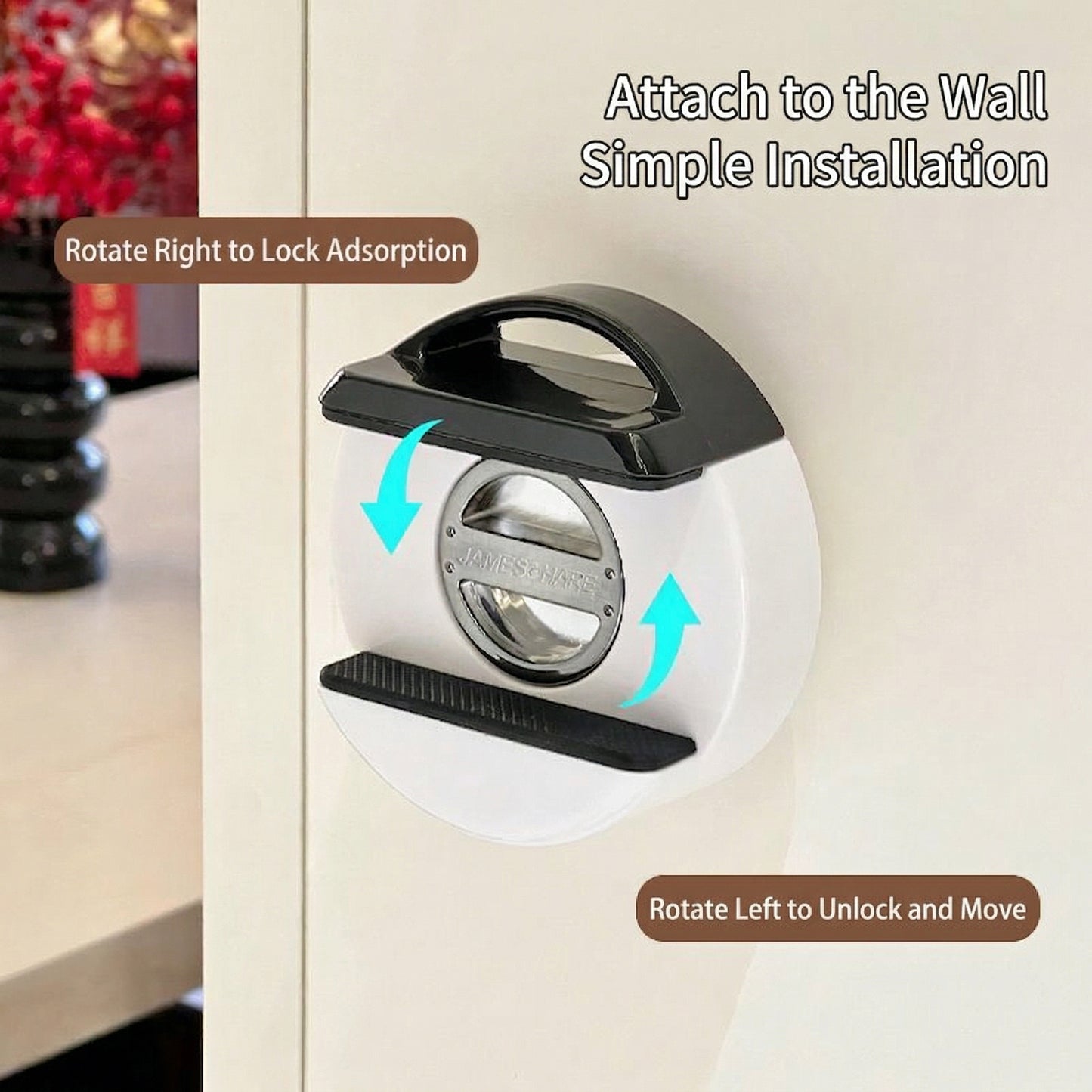 No-Drill Suction-Cup Power Strip Holder