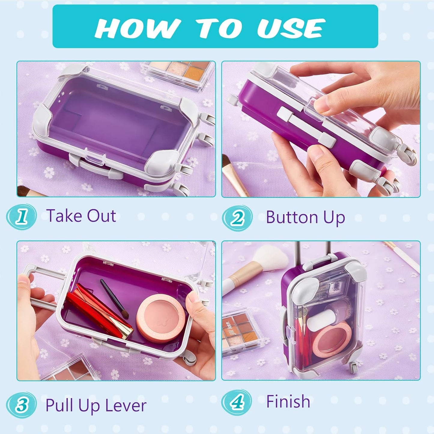 Plastic Tiny Travel Luggage for Candy Makeup Jewelry