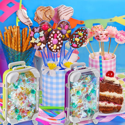 Plastic Tiny Travel Luggage for Candy Makeup Jewelry