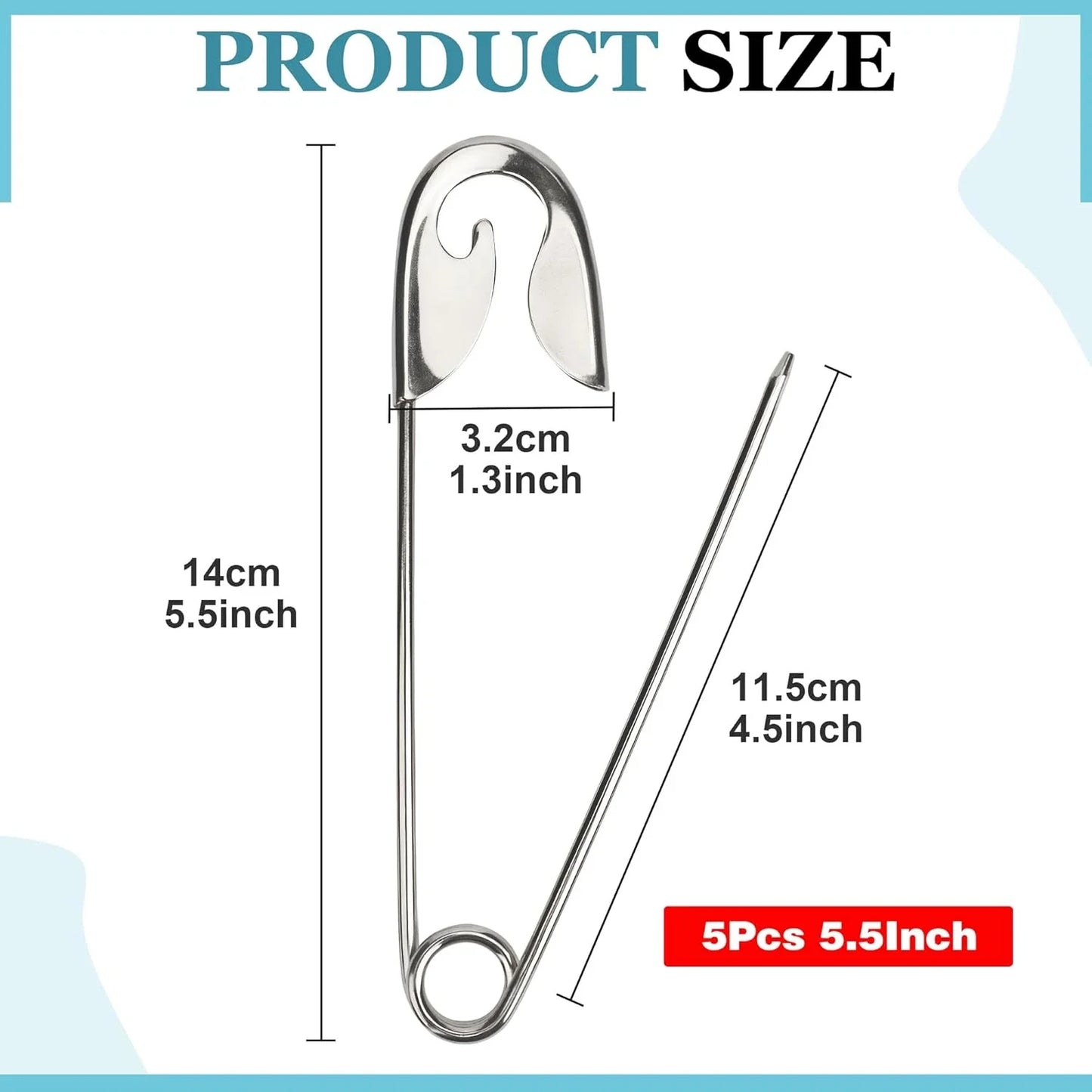 Safety Pin Hair Clip